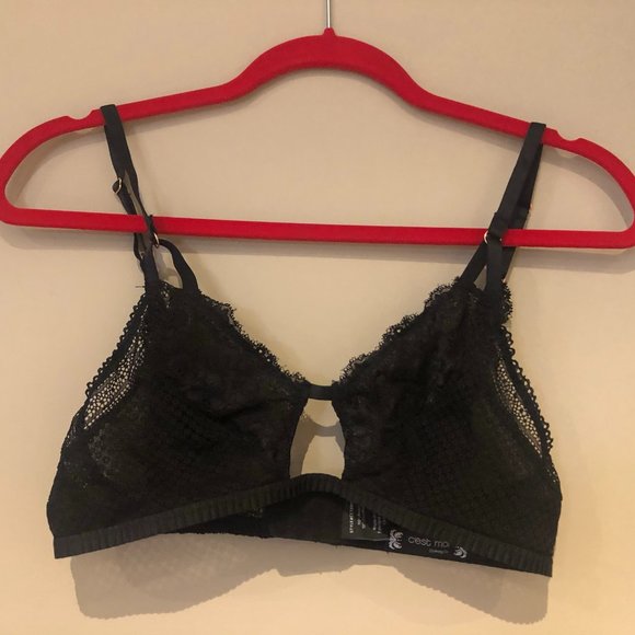C'est Moi Black Lace Bralette - Picture 1 of 3